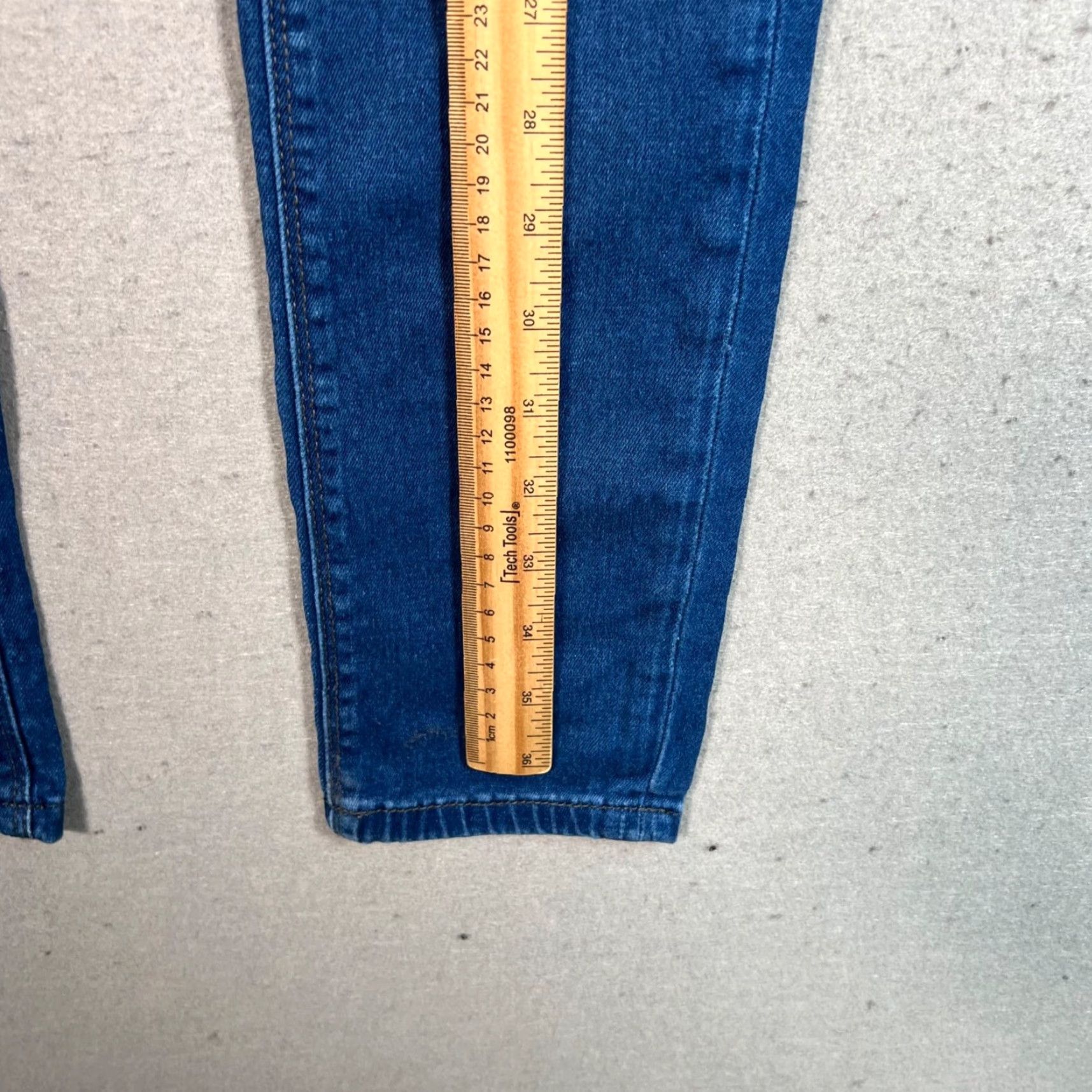 Topshop Topshop Moto Skinny Jeans Medium Wash Blue Size 25 Womens 27 in Inseam 25 x 30 Rise Mid Denim Cotton Jeans Size 42" / US 20 - 6 Thumbnail