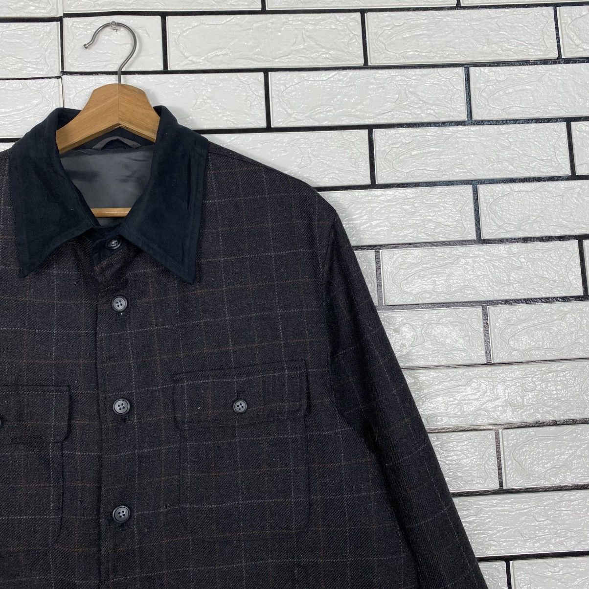 Japanese Brand Vintage Shawl Collar Jacket Tartan Mc Henry Pure Alpaca Wool Size US M / EU 48-50 / 2 - 7 Thumbnail