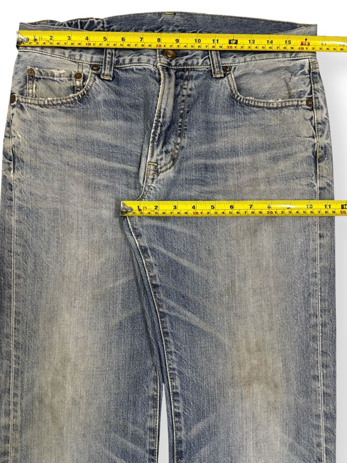 Undercover × Uniqlo Vintage Uniqlo S002 Rusty Blue Wash Loose Fit Grunge Jeans Size US 33 - 13 Thumbnail