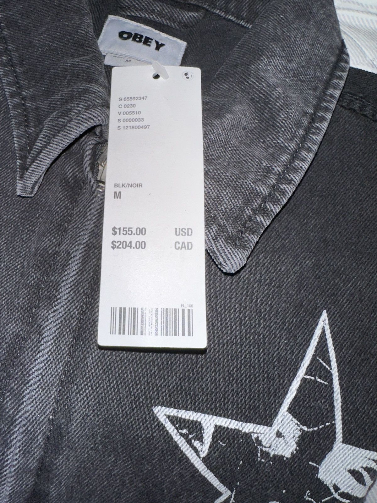 Obey Obey Propaganda Dreams Black Denim Jacket Urban Outfitters Size US M / EU 48-50 / 2 - 11 Thumbnail