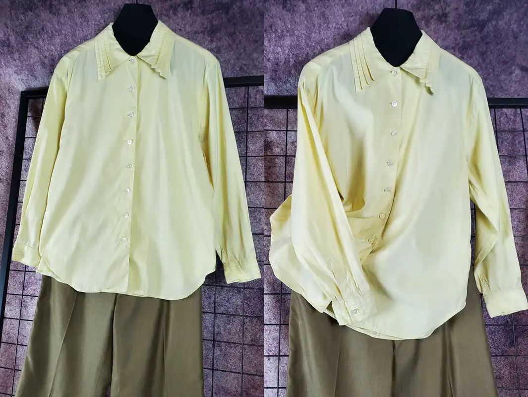 Dior Dior Men's Yellow Long Sleeve Cotton Shirt 0089 Size US M / EU 48-50 / 2 - 1 Thumbnail