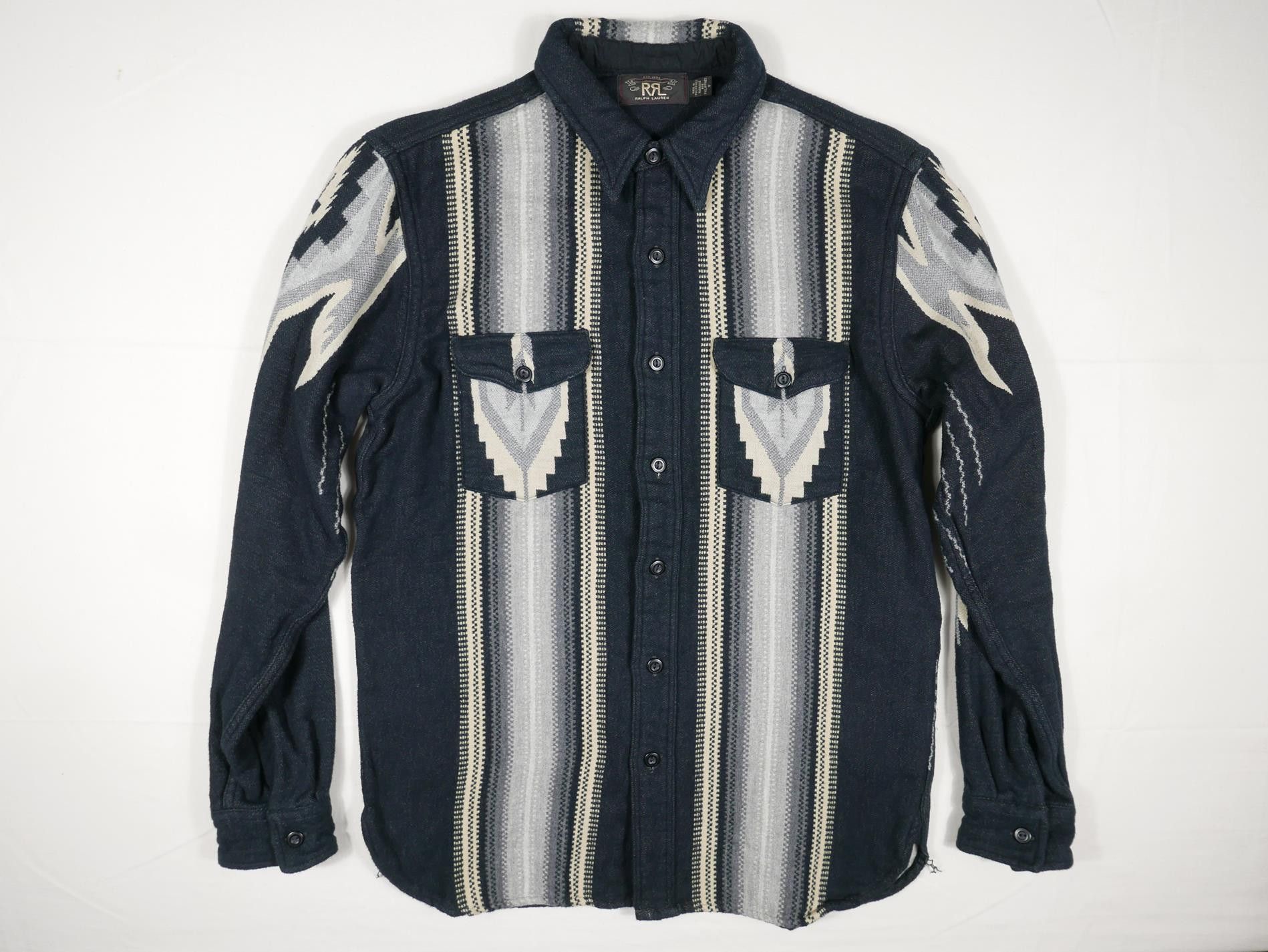 image of Rrl Ralph Lauren Rrl Double Ralph Laurent Shirt Western Indian Flannel M, Men's (Size Medium)