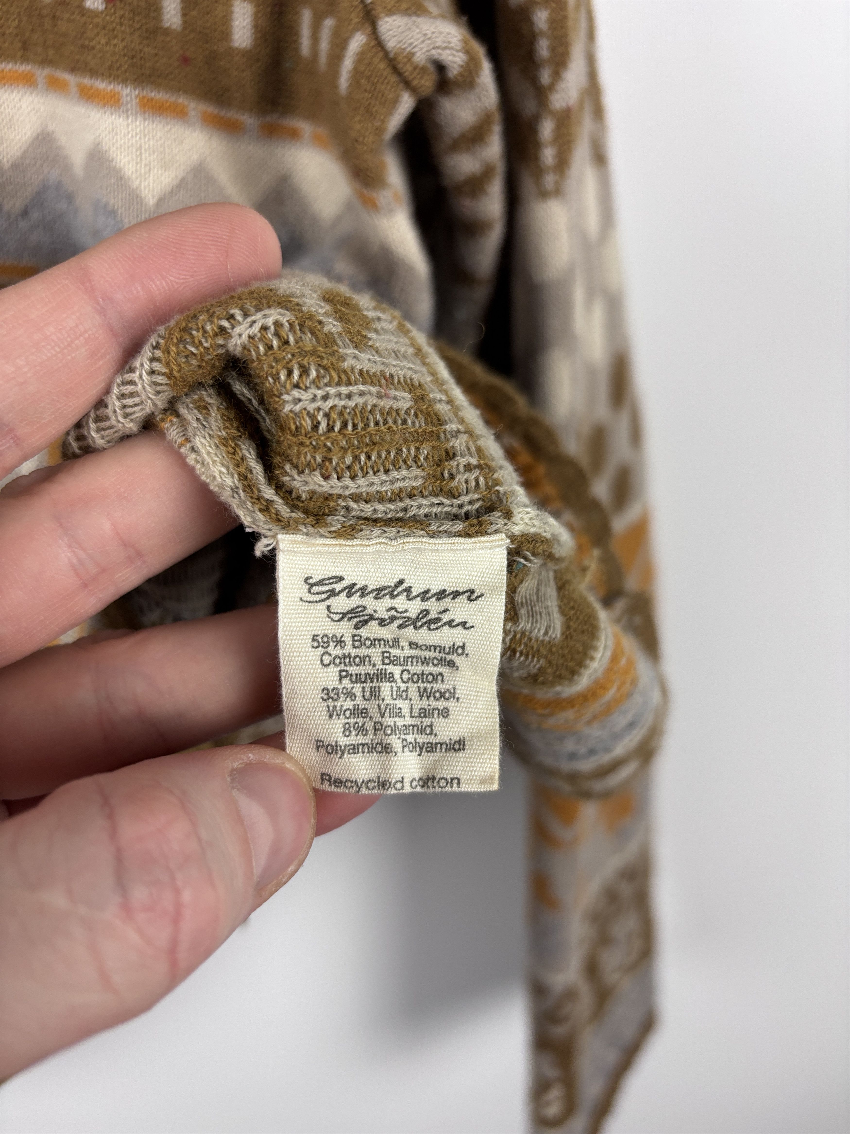 Gudrun Sjoden Gudrun Sjoden Floral Abstract Cardigan Sweater Cotton Wool L Size L / US 10 / IT 46 - 8 Thumbnail