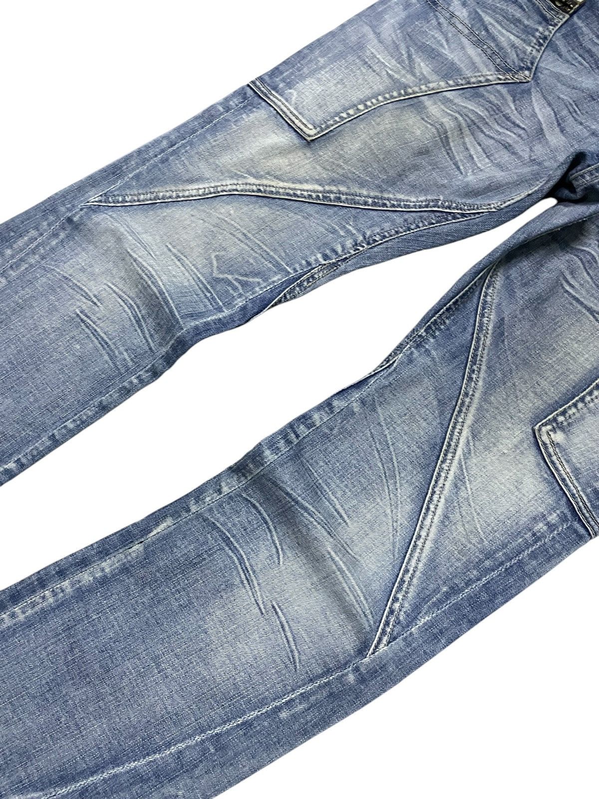 Michel Klein × Tornado Mart Michel Klein Japan Spiral Flared Panelling Gun Pocket Jeans Size US 32 / EU 48 - 4 Thumbnail