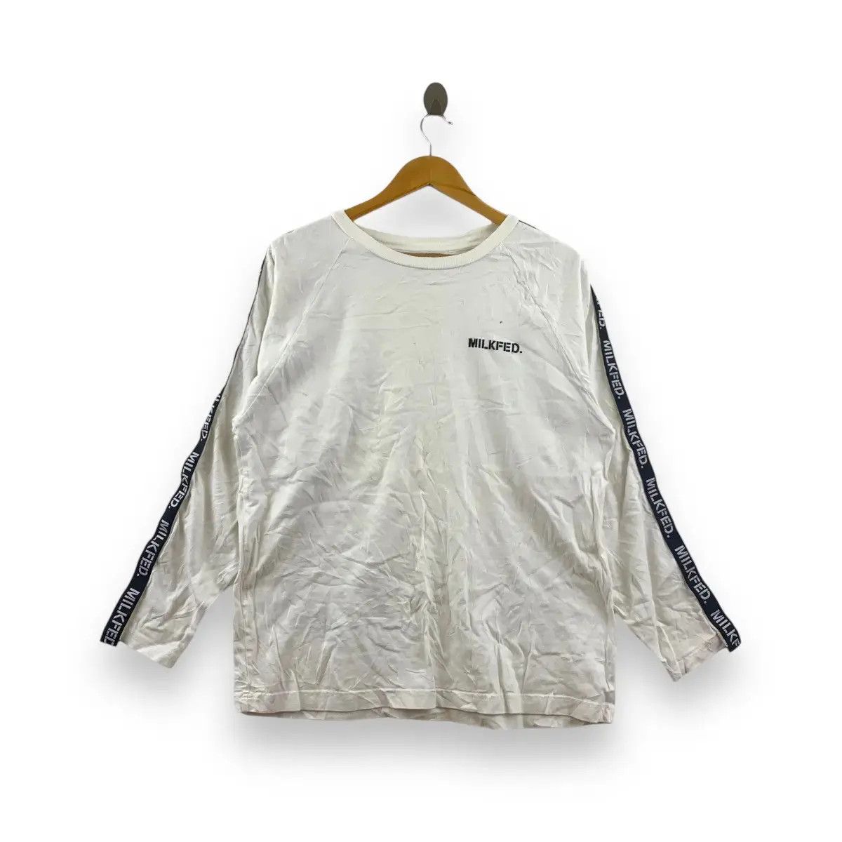 MILKFED MILKFED JAPAN Streetwear Monogram Sleeve Tee Shirt Top Size L / US 10 / IT 46 - 1 Thumbnail