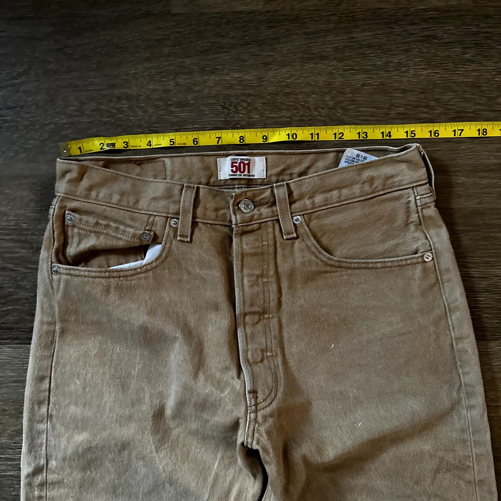 Levi's Levi 501 stone wash Golden Tan Button Fly pant Size US 32 / EU 48 - 2 Thumbnail