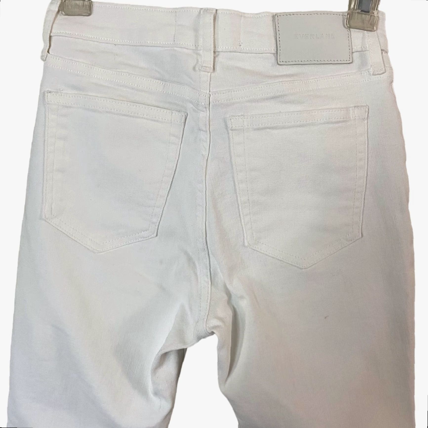 Everlane Everlane High-Rise Skinny Ankle Jean Womens 25 White High-Waisted Denim Stretch Size 42" / US 20 - 6 Thumbnail