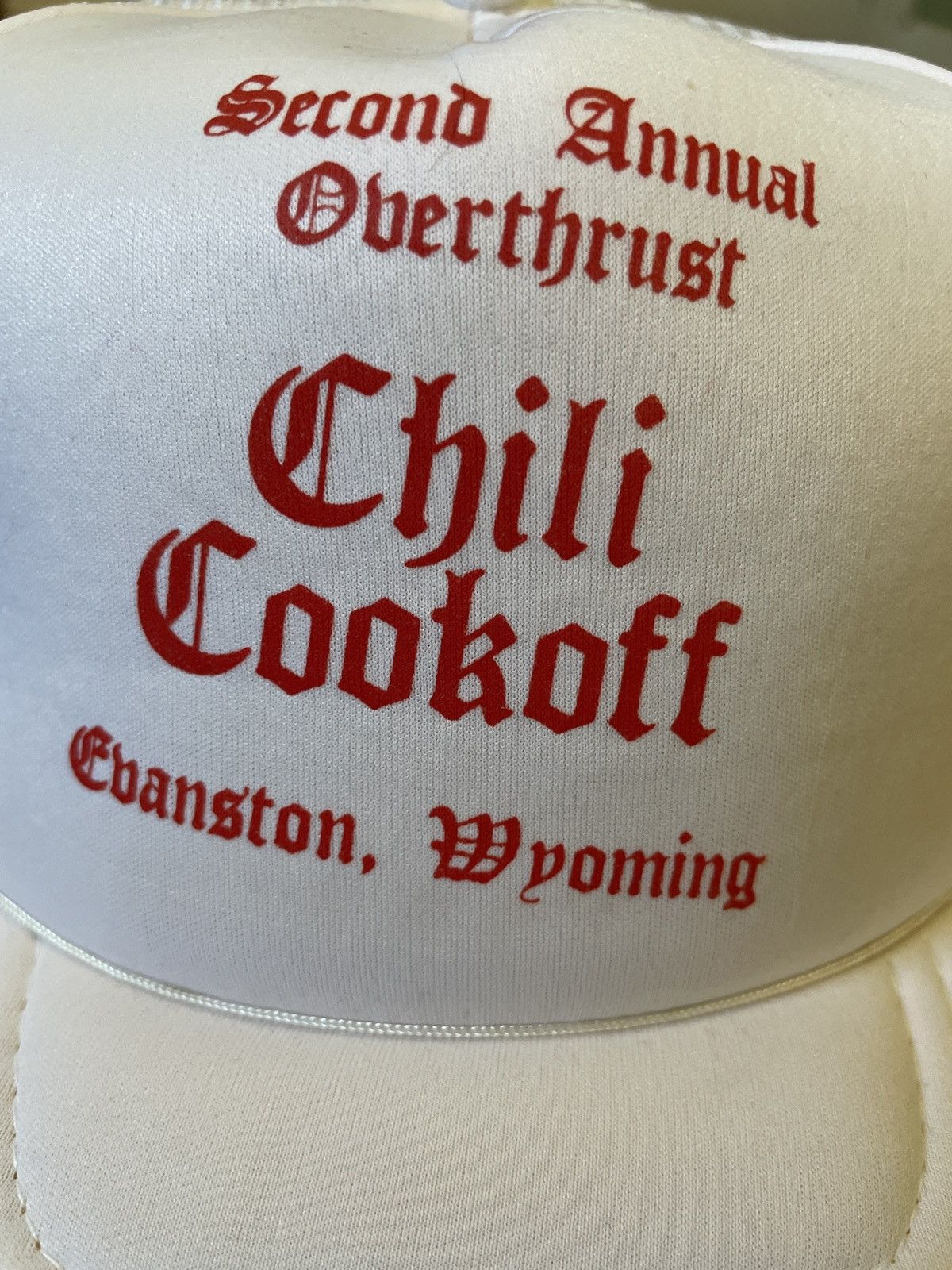 Vintage Chili Cookoff Evanston Wyoming Hat Cap second annual Trucker Size ONE SIZE - 2 Thumbnail