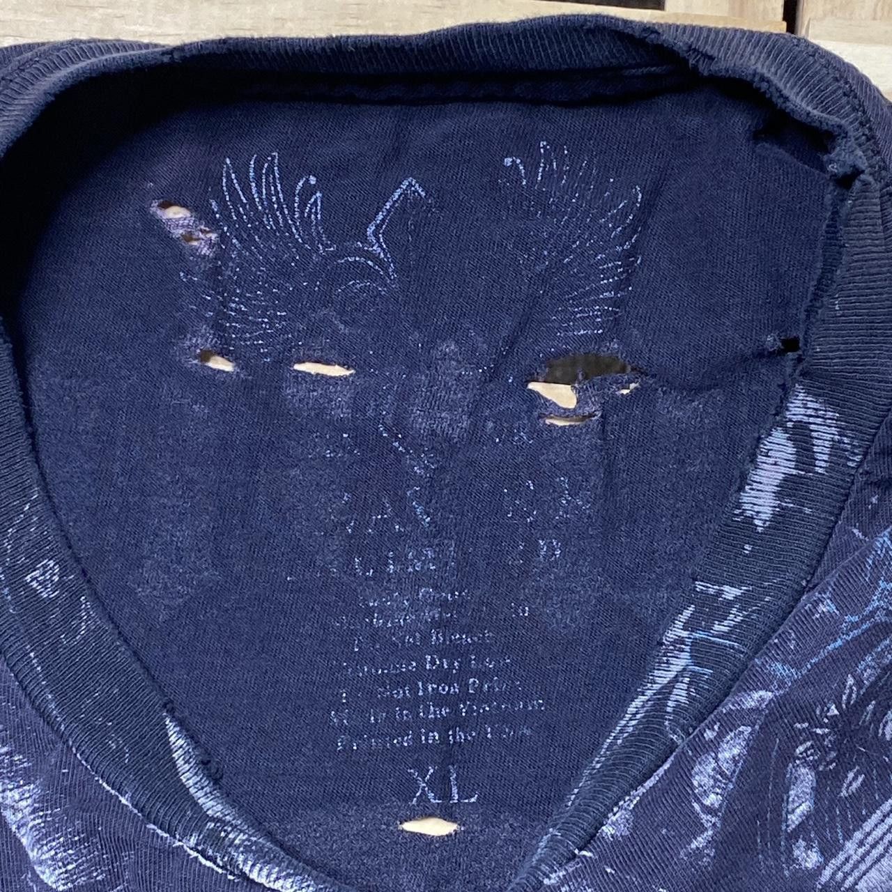 Xavier Xavier Faded Black Thrashed Affliction-Style Y2K Tee Size XL Size US XL / EU 56 / 4 - 5 Thumbnail