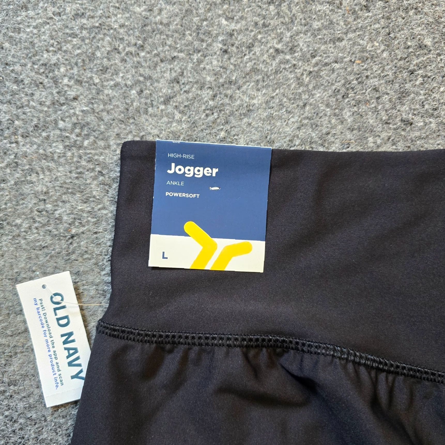 Old Navy Old Navy Pants Women Large Black Powersoft Jogger Pull On Capsule Athletic Size 36" / US 14 / IT 50 - 5 Thumbnail