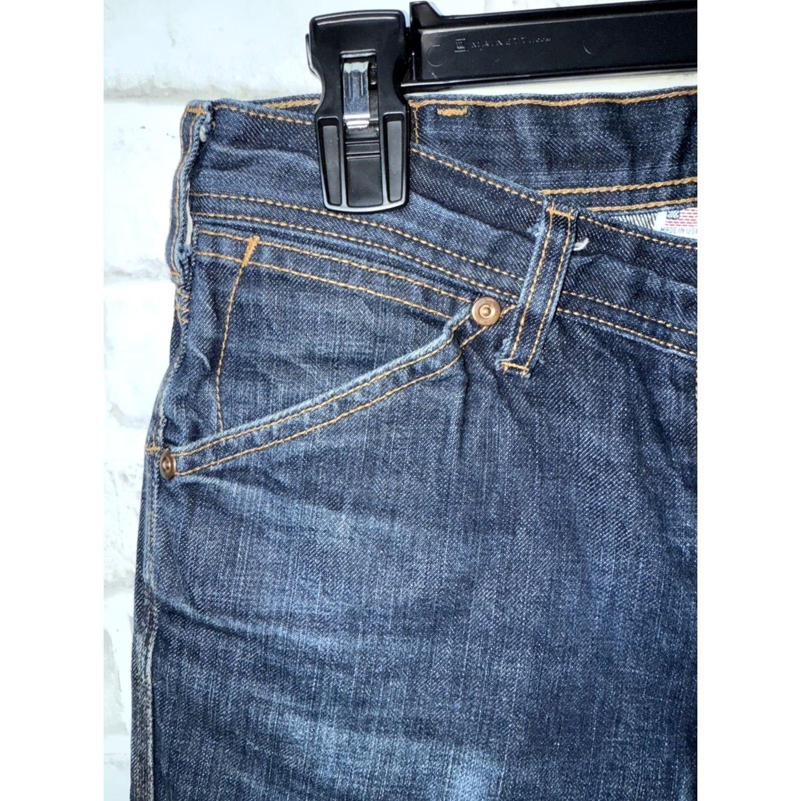 Topo Designs Topo Designs Men’s Blue Jeans Straight Denim Button Fly 28 x 33.5 USA Regular 5-Pocket Size US 28 / EU 44 - 4 Thumbnail