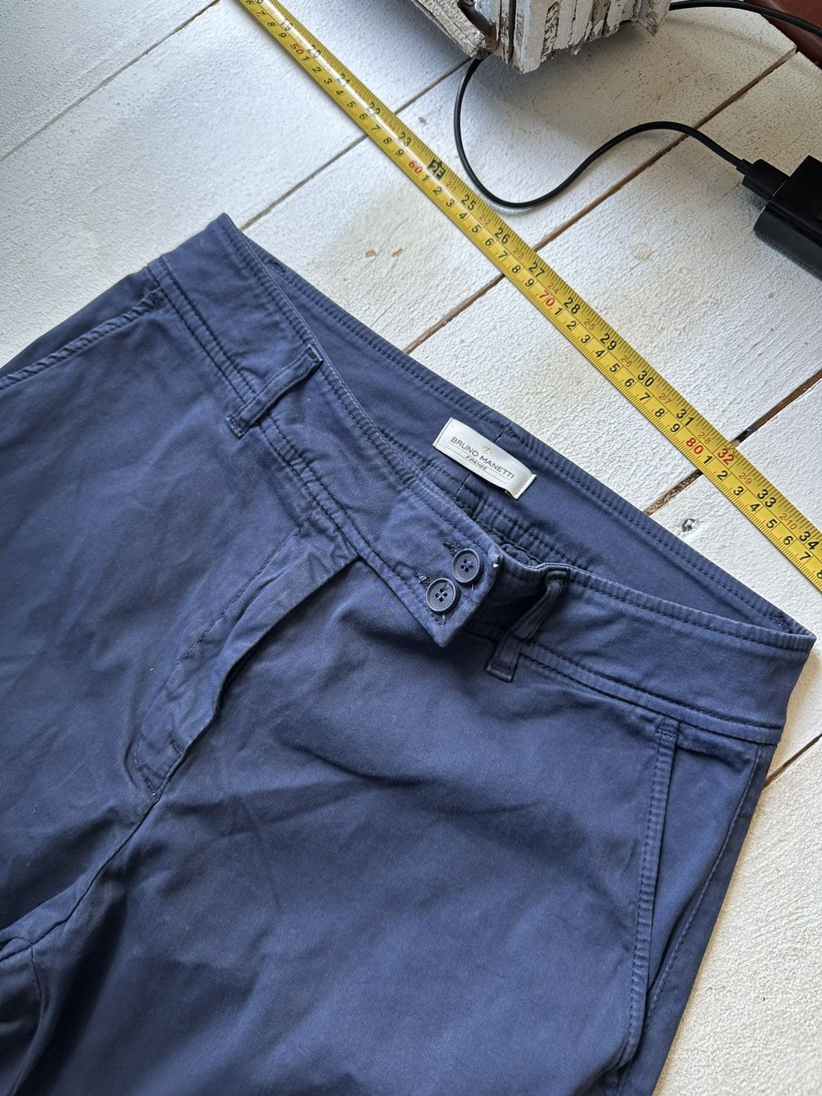 Other 🚨BRUNO CANETTI BLUE WOMEN LUXURY OLD MONEY WIDE PANTS Size 28" / US 6 / IT 42 - 2 Thumbnail