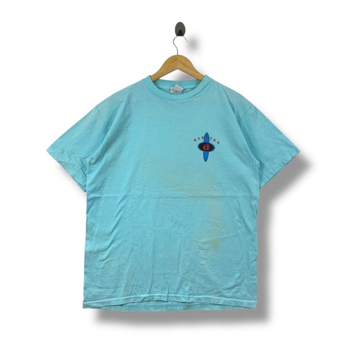 Hang Ten × Vintage Vintage 80's HANG TEN Graphic Surf Tee Shirt Medium Size Size US M / EU 48-50 / 2 - 3 Thumbnail