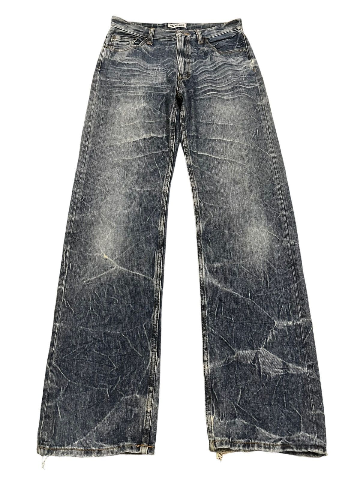 14th Addiction Vintage Japanese Brand Blue Wash Style Baggy Jeans Size US 29 - 1 Thumbnail