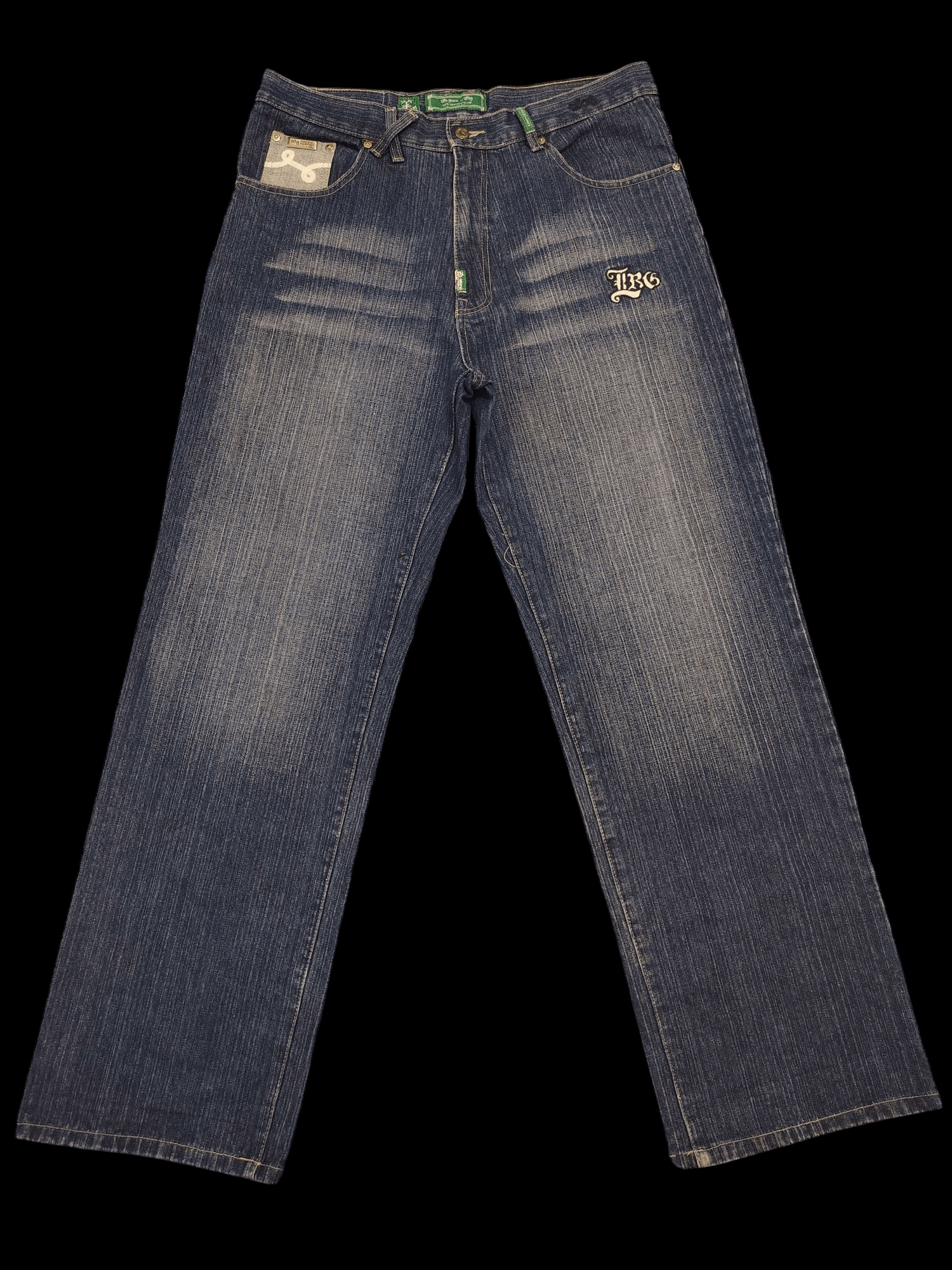 Japanese Brand 💥Insane💥 90's LRG Baggy Flared Jeans Size US 35 - 2 Thumbnail