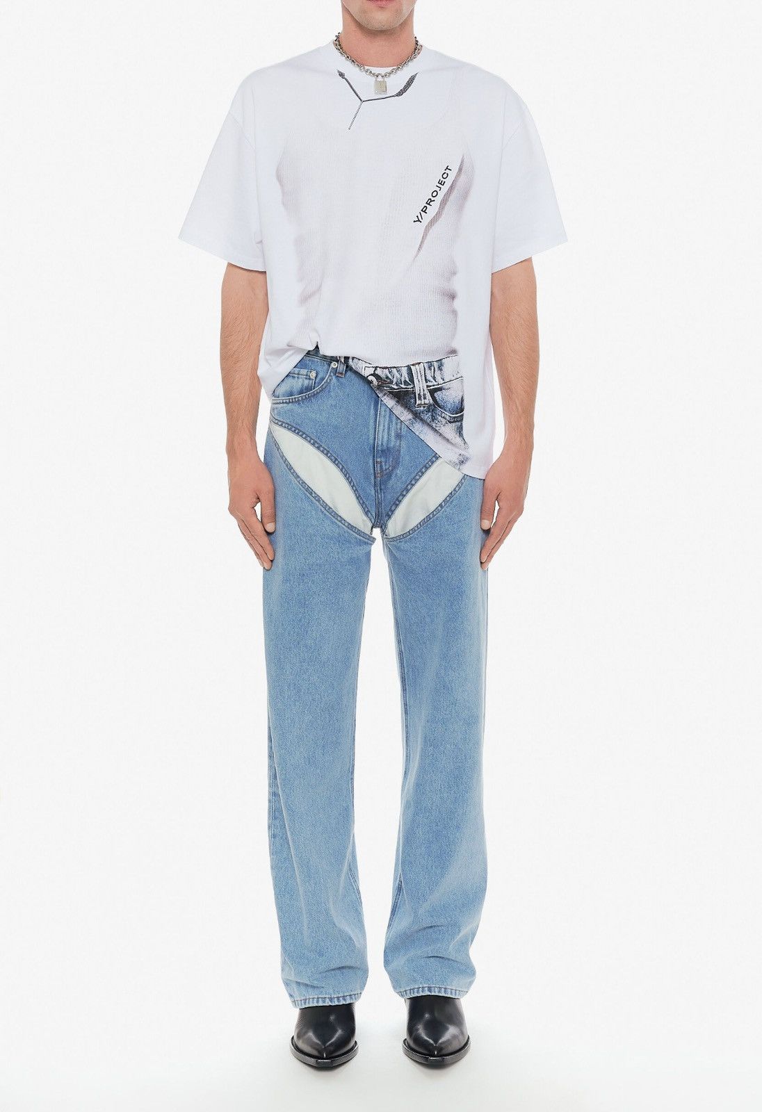 Y/Project Last Size Y/Project Trompe L’oeil Graphic Print T-Shirt Size US XL / EU 56 / 4 - 4 Thumbnail