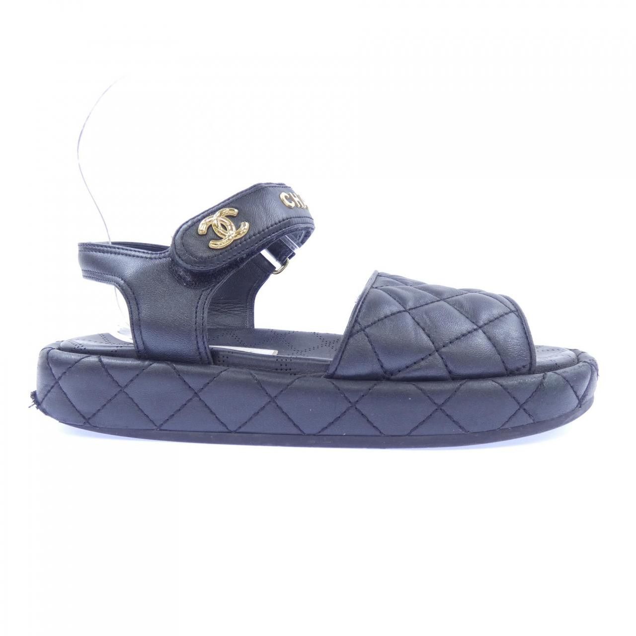 Chanel Chanel Chanel Iridescent Lambskin Sandals Leather Shoes G45430B15279 DUTY FREE for USA Size ONE SIZE - 1 Thumbnail