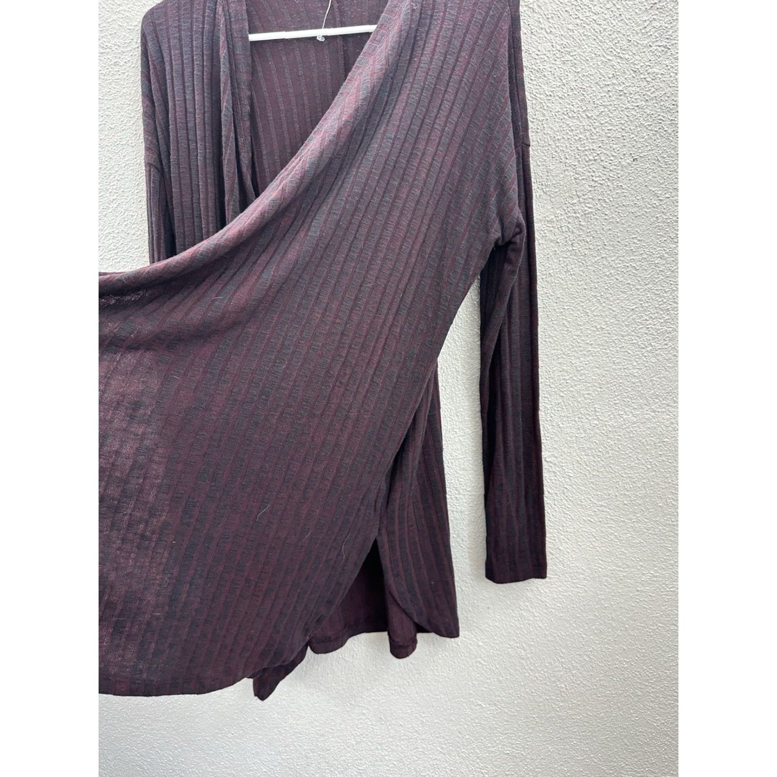 American Eagle Outfitters American Eagle Outfitters Sweater Cardigan Purple Open Front Ribbed Knit - Womens Medium Regular Cozy Bohemian Fall Winter Spring Shirt Size M / US 6-8 / IT 42-44 - 3 Thumbnail