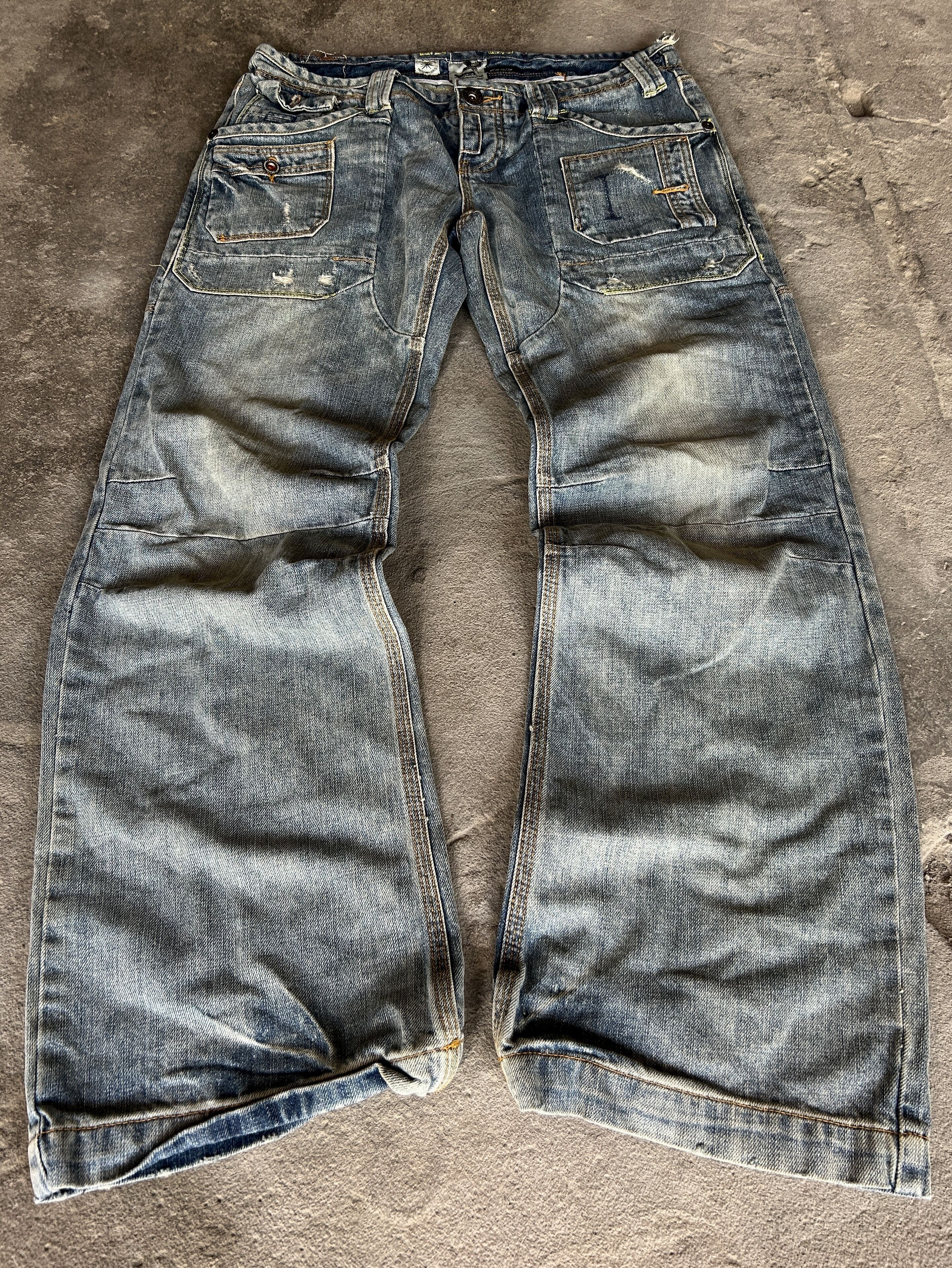 JNCO × Japanese Brand JNCO Style Rave Baggy Rap Denim Jeans y2k sk8 90s Size US 32 / EU 48 - 1 Thumbnail