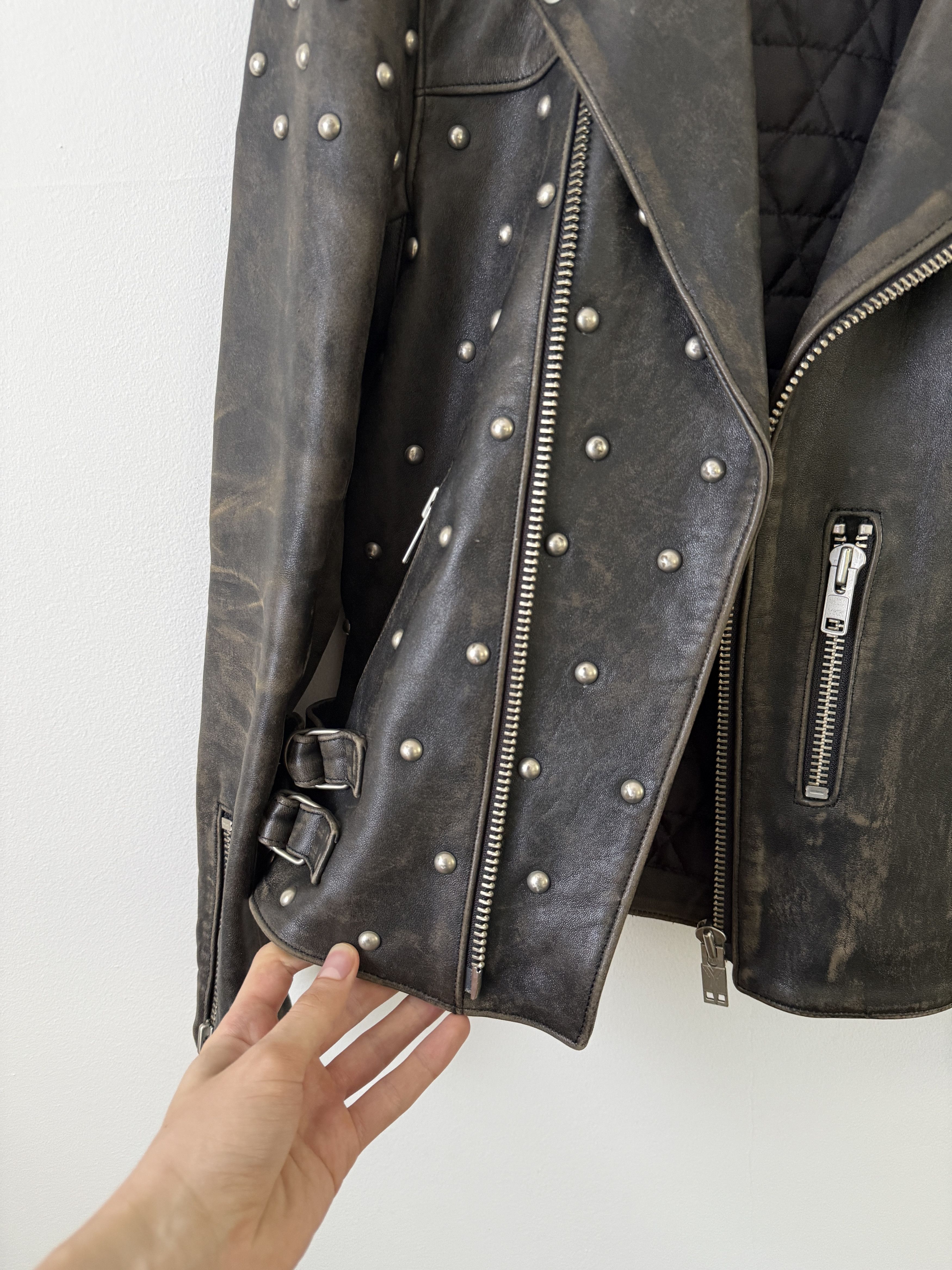 Blackmeans Lab Rat Studded Leather Punk Biker Moto Jacket Size US M / EU 48-50 / 2 - 12 Thumbnail