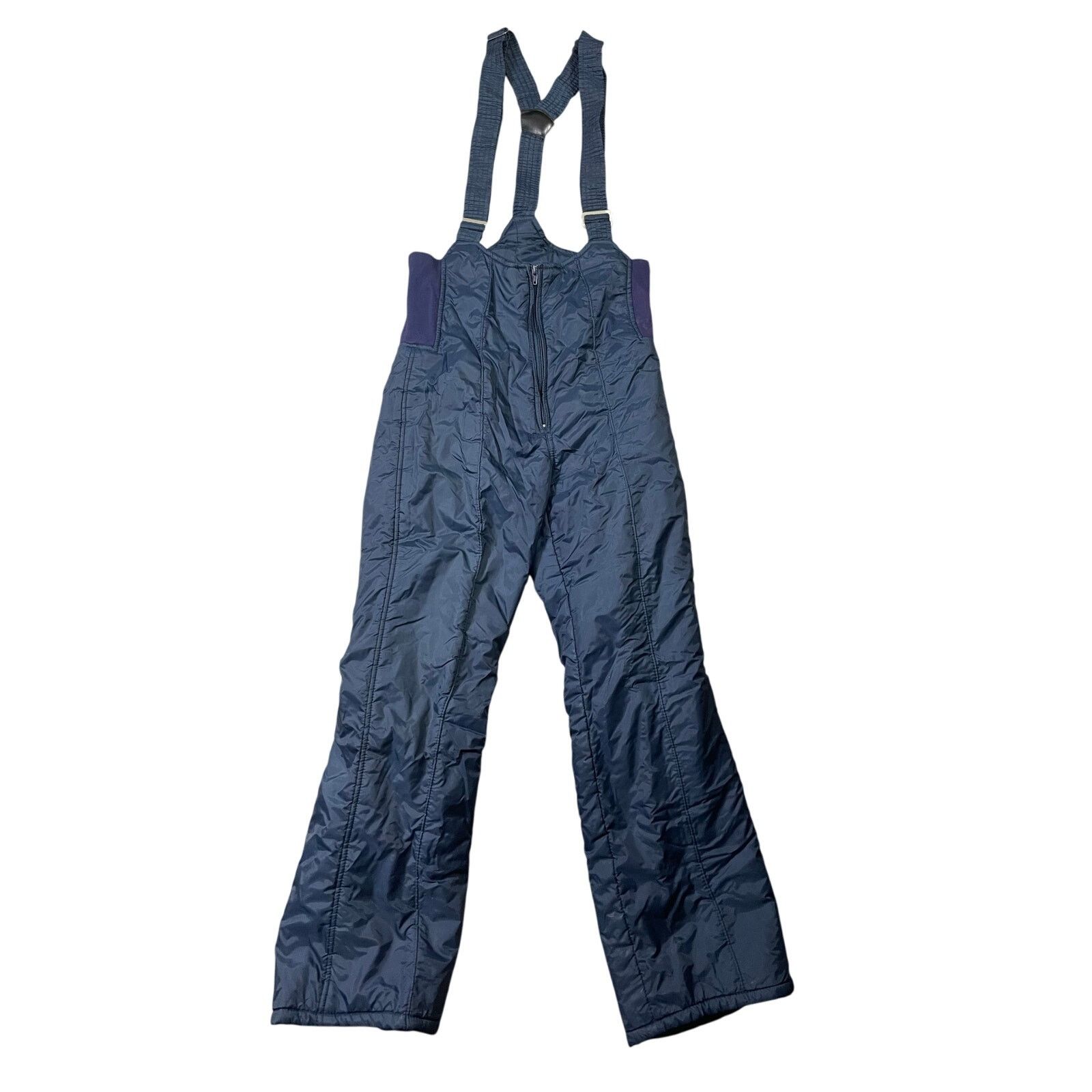 Vintage Vintage Insulated Ski Bib Women's 8 Blue Snow Pants Size 30" / US 8 / IT 44 - 2 Thumbnail