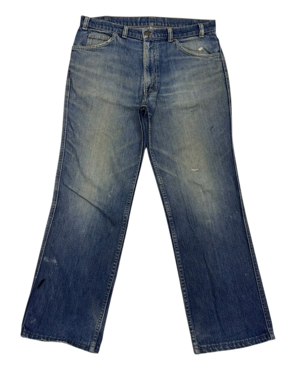 Levi's 🔥VINTAGE LEVIS ORANGE TAB WIDE JEANS DISTRESSED DENIM Size US 34 / EU 50 - 1 Thumbnail