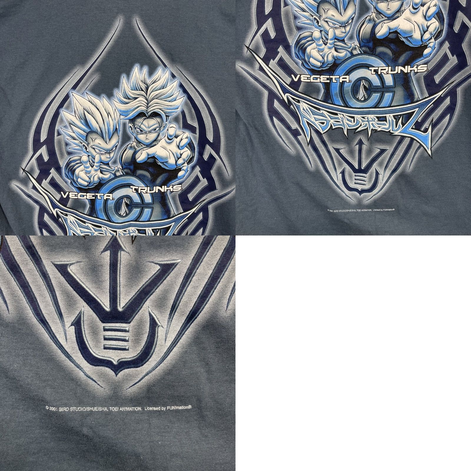 Vintage VINTAGE Dragon Ball Z Shirt Mens Small Blue Vegeta Trunks Sayian Bird Studio Logo Graphic Print Crew Neck Short Sleeve Cotton White? Size US S / EU 44-46 / 1 - 10 Thumbnail