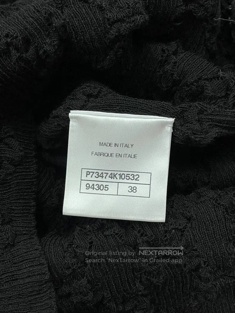 Chanel Chanel Black Pearl V-Neck Knit Top. Size US M / EU 48-50 / 2 - 7 Thumbnail