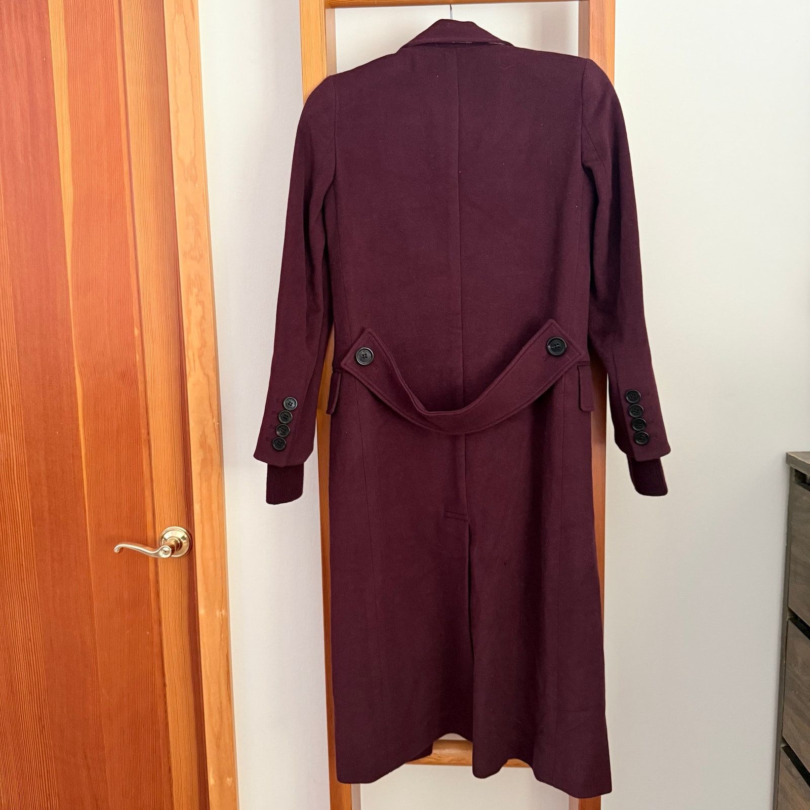 Burberry Burberry Cairndale Cashmere Coat Knit Trim US0 Burgundy NWT Size XS / US 0-2 / IT 36-38 - 2 Thumbnail