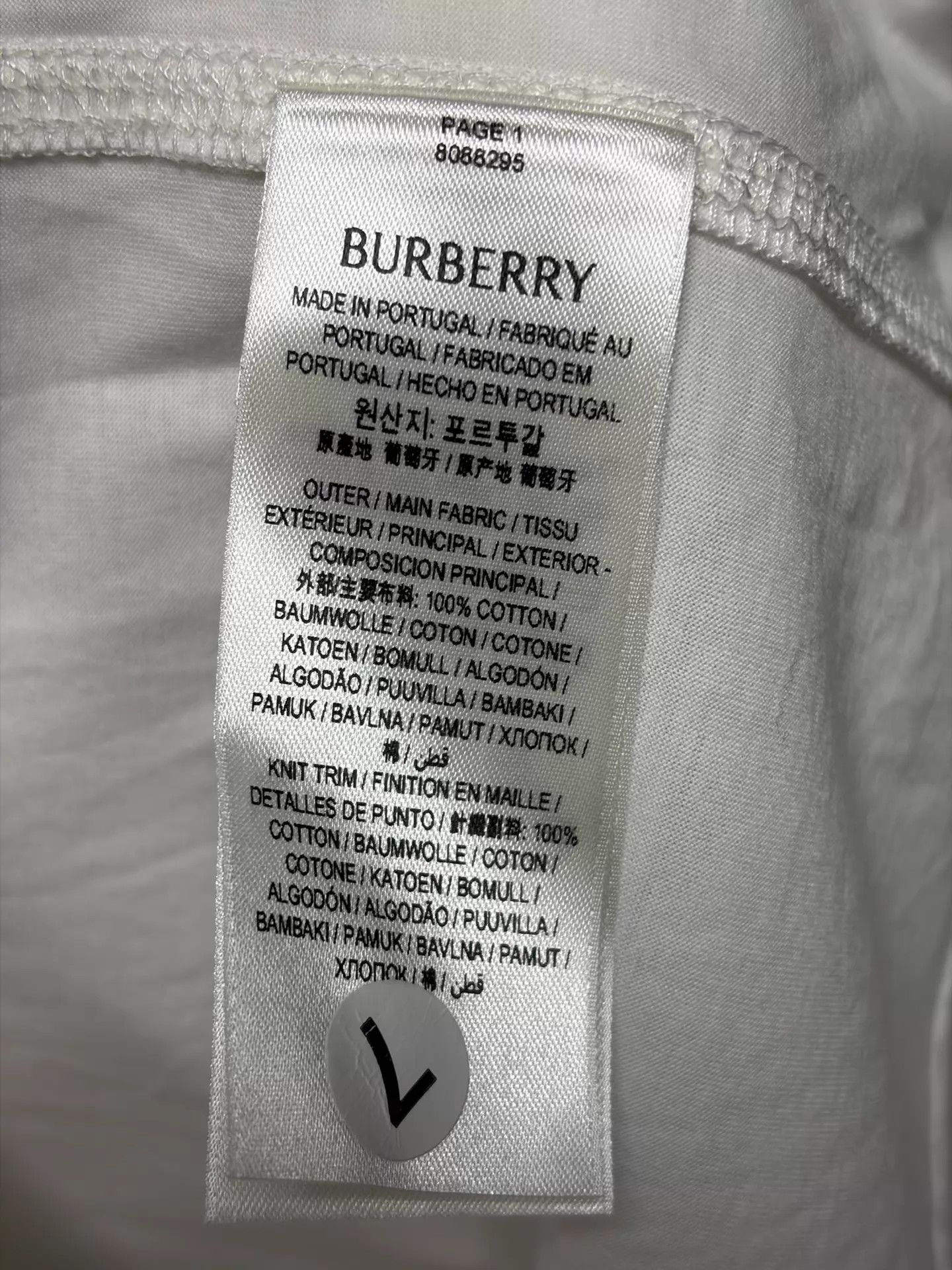 Burberry Burberry Horseferry S White Near New T-shirt Size US S / EU 44-46 / 1 - 5 Thumbnail