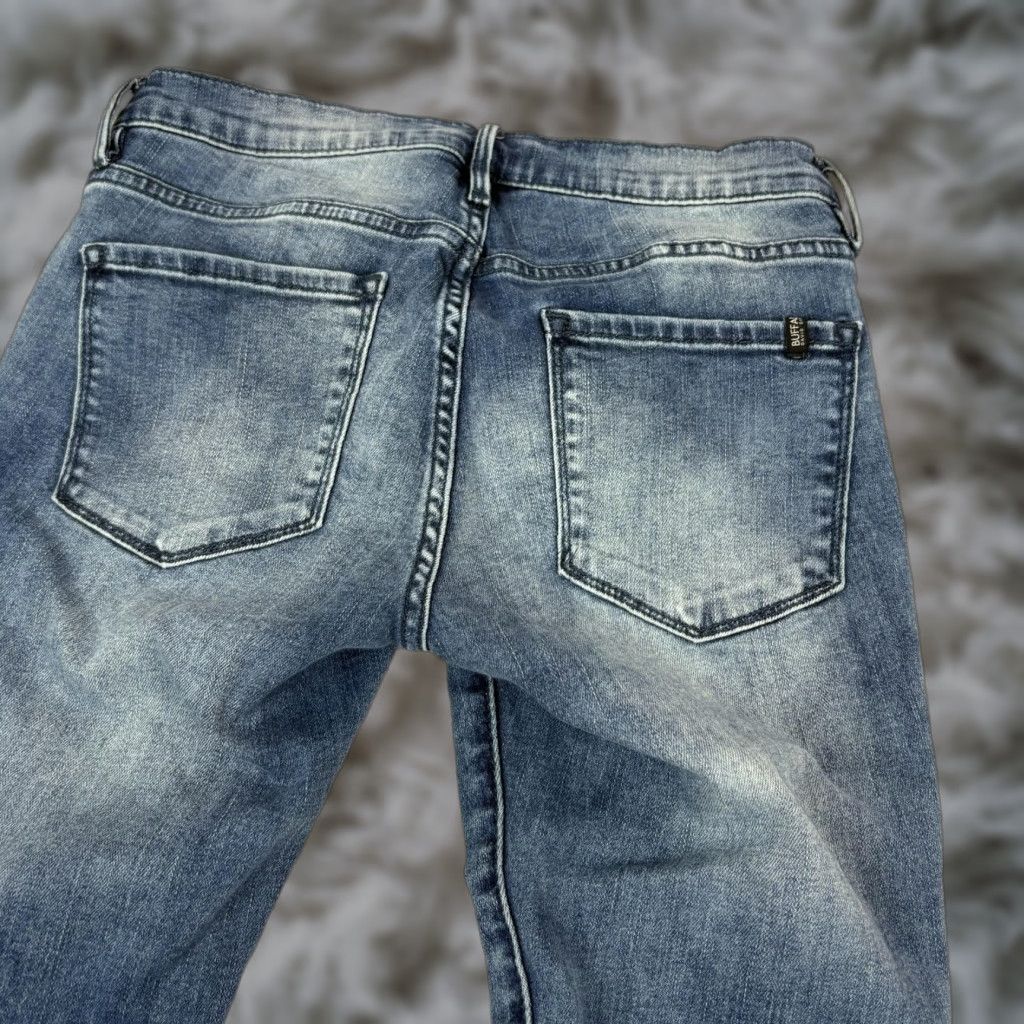 Buffalo David Bitton Buffalo David Bitton Jeans Womens 26 Medium Blue Distressed Skinny 27x27 Jeans Size 26" / US 2 / IT 38 - 1 Thumbnail