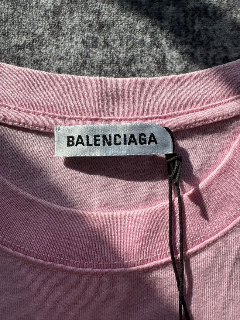 Balenciaga Balenciaga Pink front and back logo short-sleeve Size US M / EU 48-50 / 2 - 2 Thumbnail