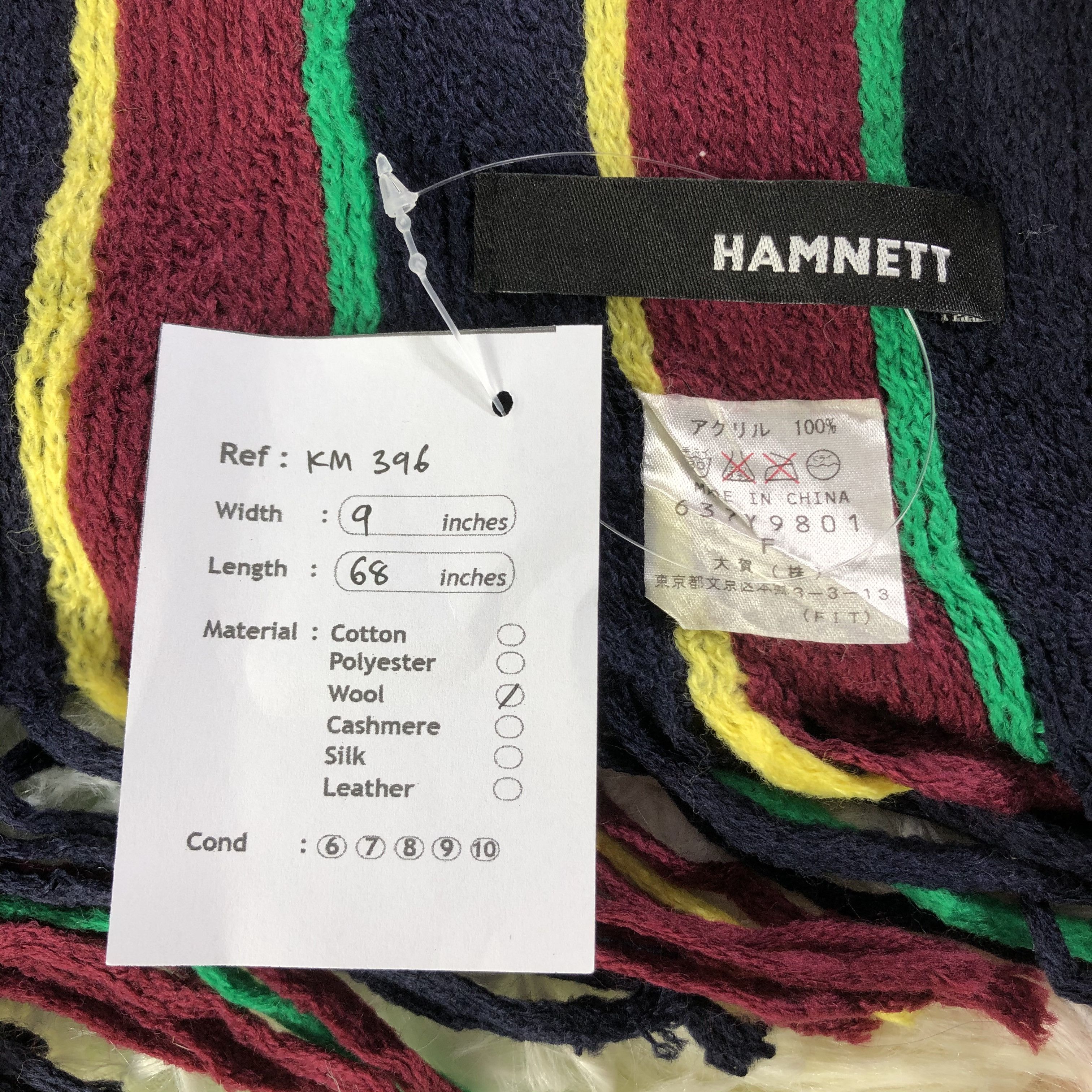 Katharine Hamnett London × Vintage Hamnett Scarf / Muffler / Neckwear - KM396 Size ONE SIZE - 5 Thumbnail