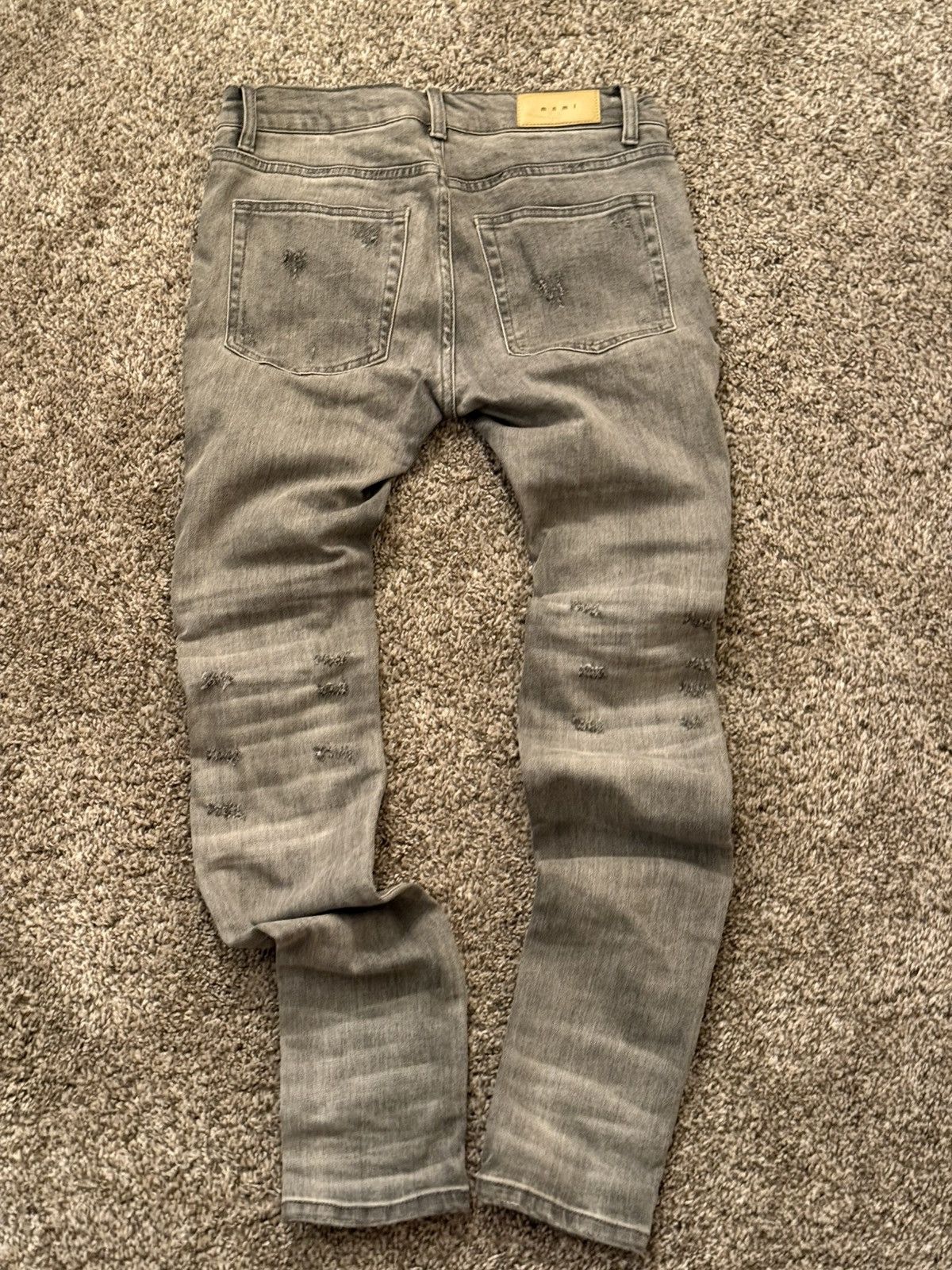 MNML Grey bandana distressed denim Size US 30 / EU 46 - 2 Thumbnail