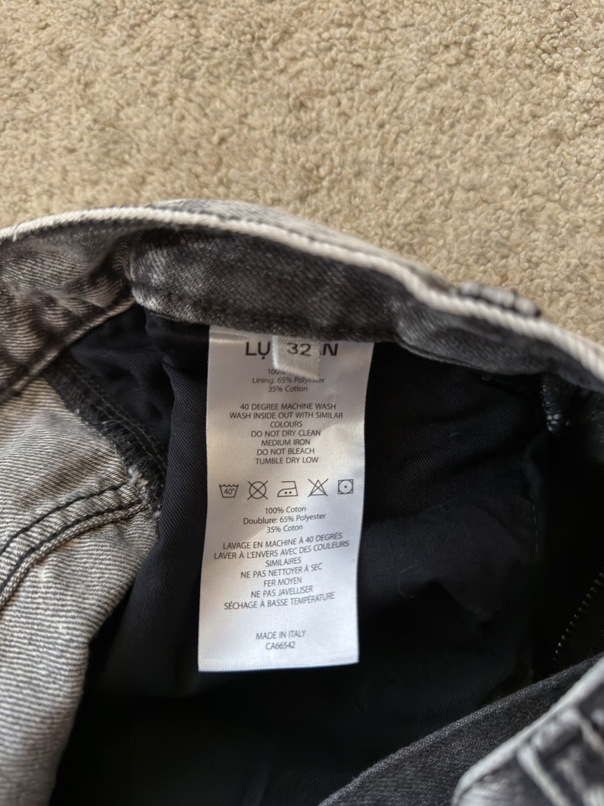 LUU DAN Luu Dan Black acid wash wide cropped jeans 32 Size US 32 / EU 48 - 5 Thumbnail