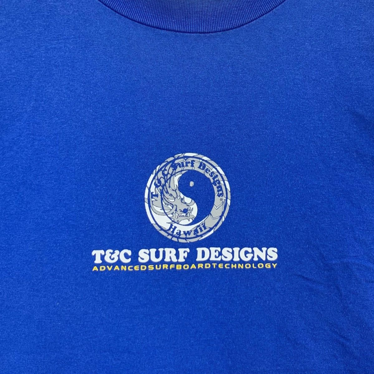 Vintage Vintage 90’ T&C SURF DESIGNS Ying Yang OG Logo Tee Shirt Size S / US 4 / IT 40 - 3 Thumbnail