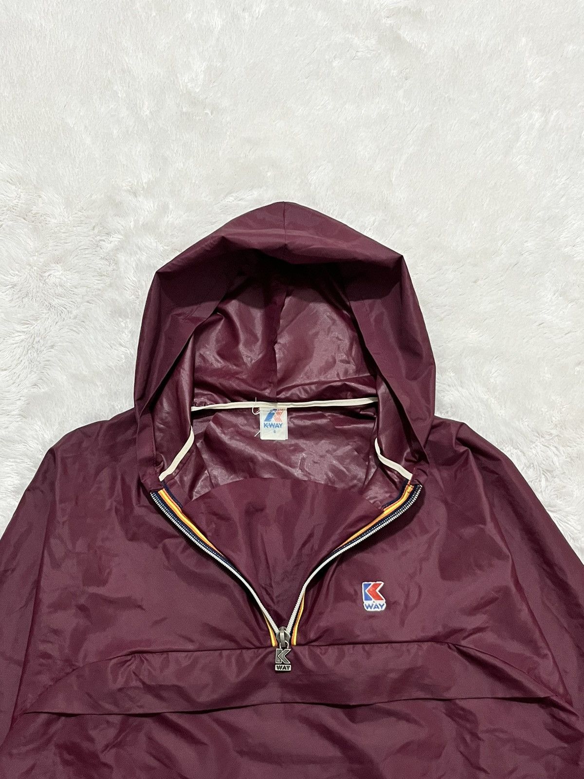 Other Vintage 90s K-Way Packable Windbreaker Jacket Burgundy Size US L / EU 52-54 / 3 - 3 Thumbnail