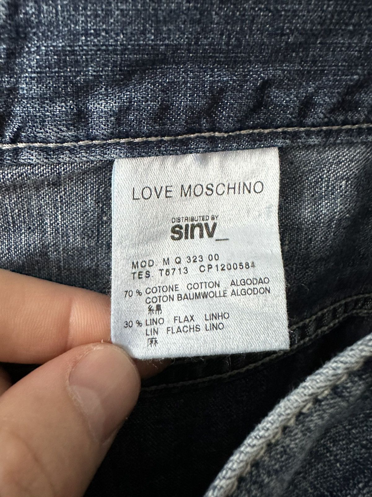 Moschino Love Moschino Linen Cotton Blend denim jeans pants trousers Size US 33 - 11 Thumbnail