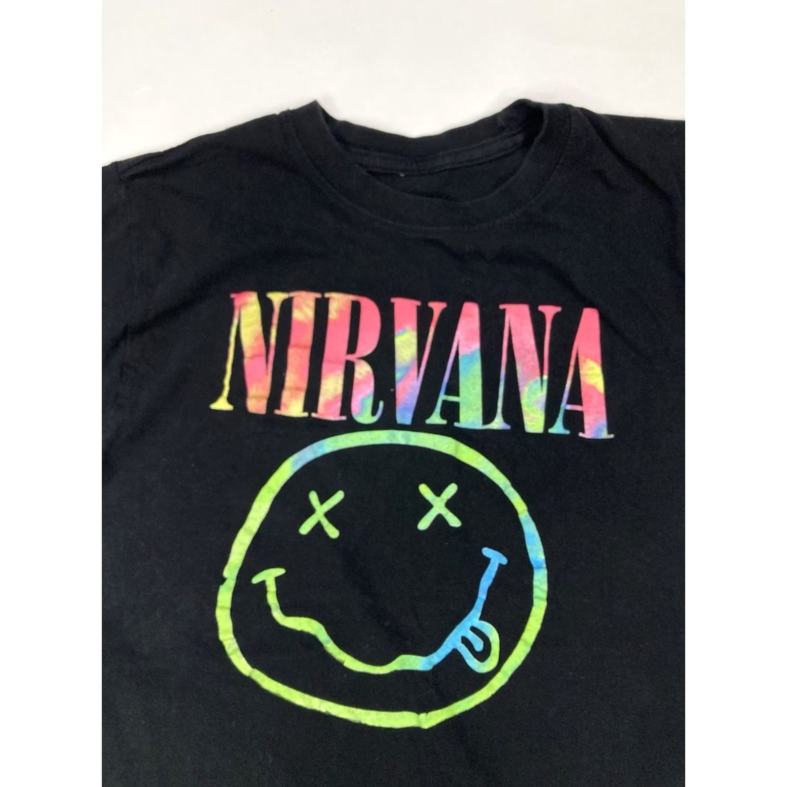 Logo 7 Nirvana T-Shirt Womens Small Black Logo Graphic Crew Neck Short Sleeve Casual Music Merch Size S / US 4 / IT 40 - 2 Thumbnail