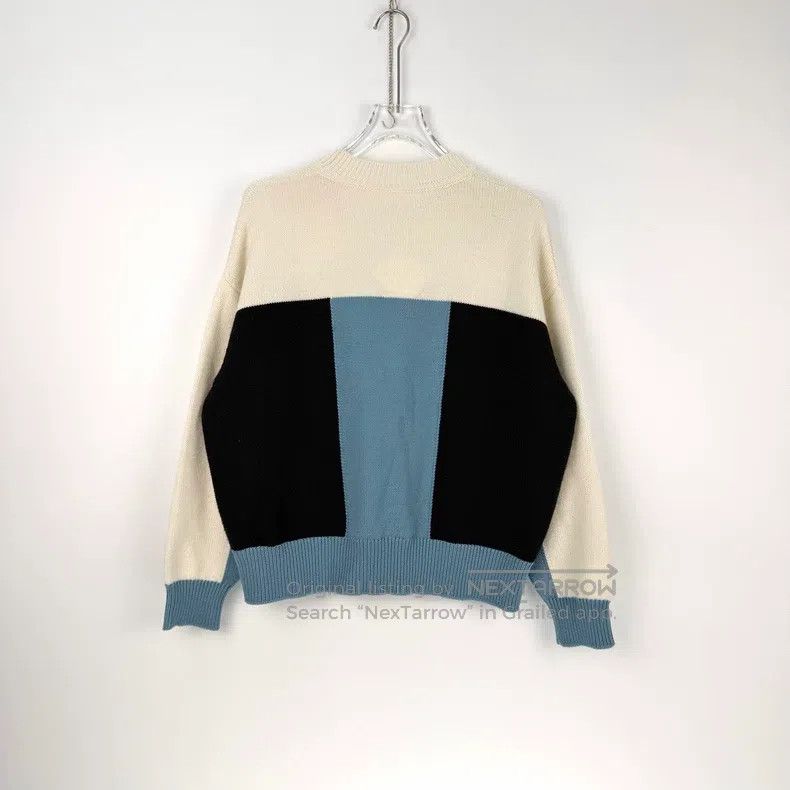 Hermes Hermes Black, white, and blue cashmere sweater Size S / US 4 / IT 40 - 4 Thumbnail