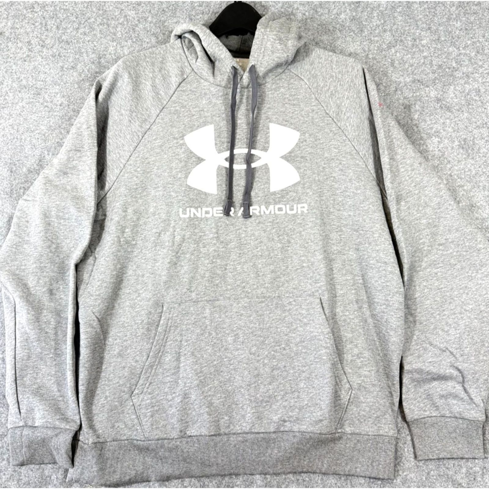 Under Armour Under Armour Hooded Sweatshirt Mens L Heather Gray Raglan Sleeve Drawstring NWT Size US L / EU 52-54 / 3 - 5 Thumbnail