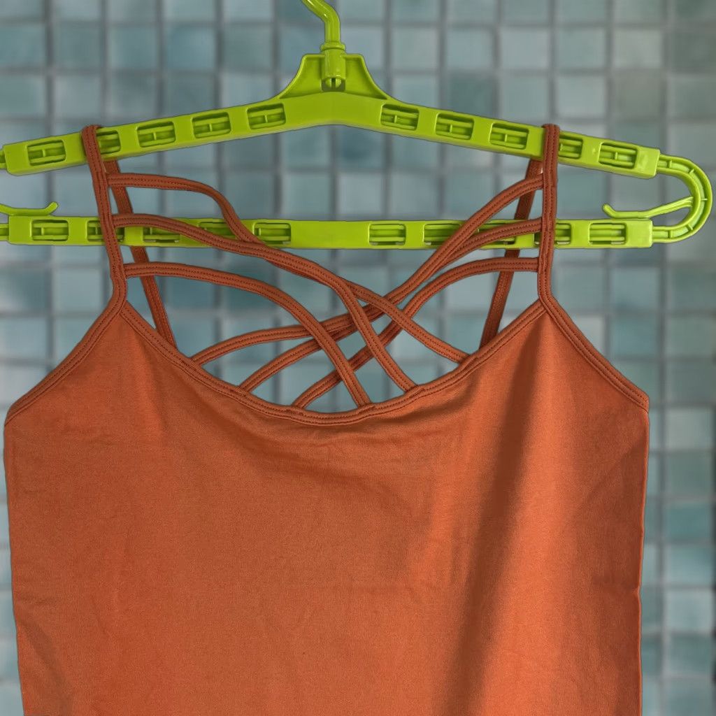 Vintage Zeana Tank Women’s XL Sleeveless Racerback Top Orange Brick Knit Breathable Basic Casual Size XL / US 12-14 / IT 48-50 - 1 Thumbnail