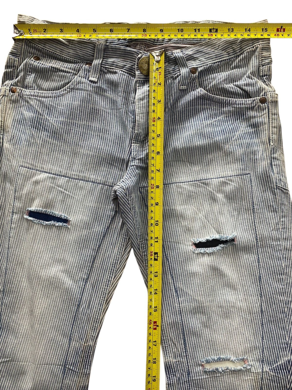 Lee Lee Ripped Style Twisted Leg Flare Jeans Size US 30 / EU 46 - 6 Thumbnail
