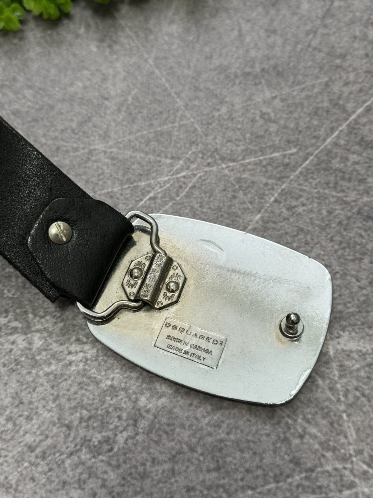 Dsquared2 Vintage Dsquared leather big buckle 3D logo belt Dsquared2 Size ONE SIZE - 2 Thumbnail