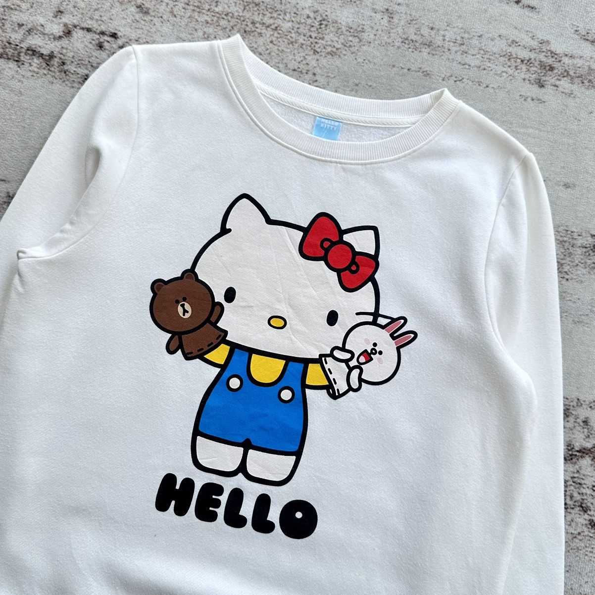 Japanese Brand HELLO KITTY BIG LOGO SWEATSHIRT RARE Size US XS / EU 42 / 0 - 3 Thumbnail