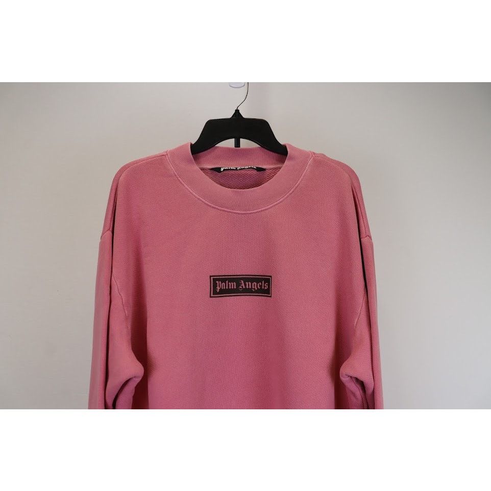 Palm Angels o1rshd1 GD Box Logo Crewneck in Fuchsia/Black Size US XXL / EU 58 / 5 - 3 Thumbnail