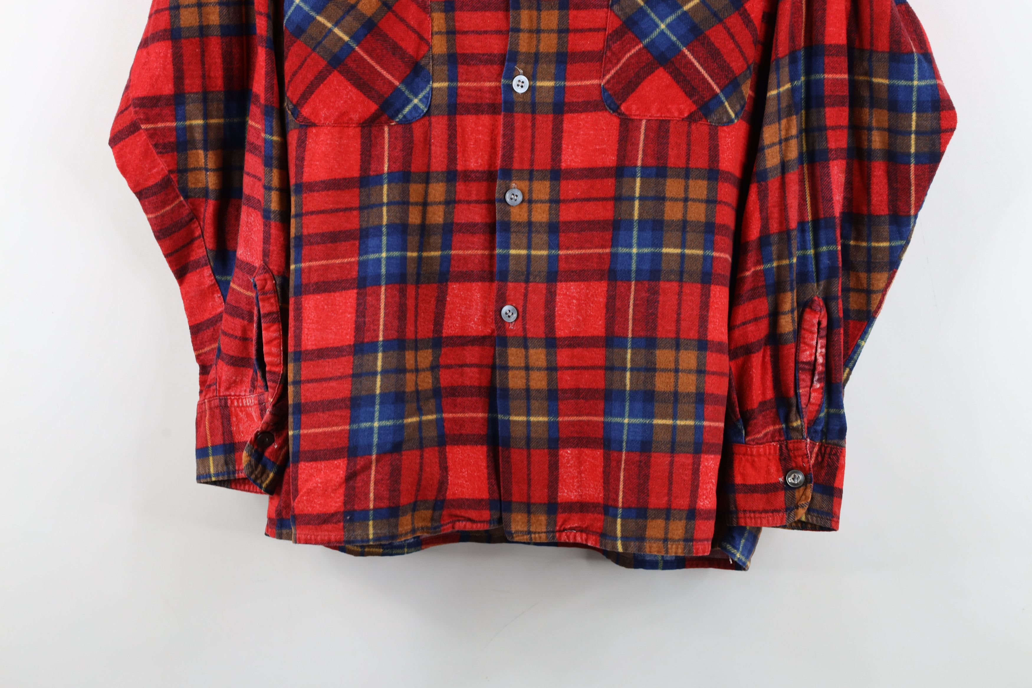 Vintage Vintage 60s 70s Streetwear Collared Button Shirt Plaid Size US S / EU 44-46 / 1 - 3 Thumbnail