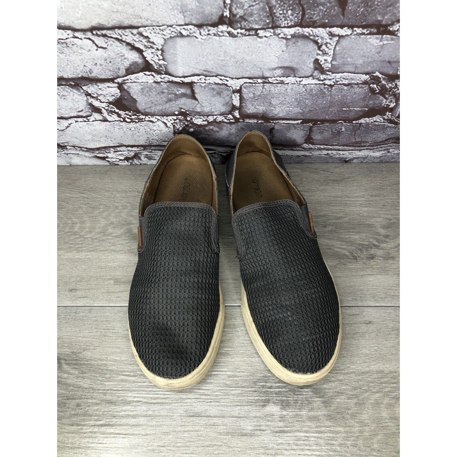 Olukai OluKai Pehuea Gray Textile Slip On Sneakers Beach Shoes Wome Size US 10 / IT 40 - 18 Thumbnail