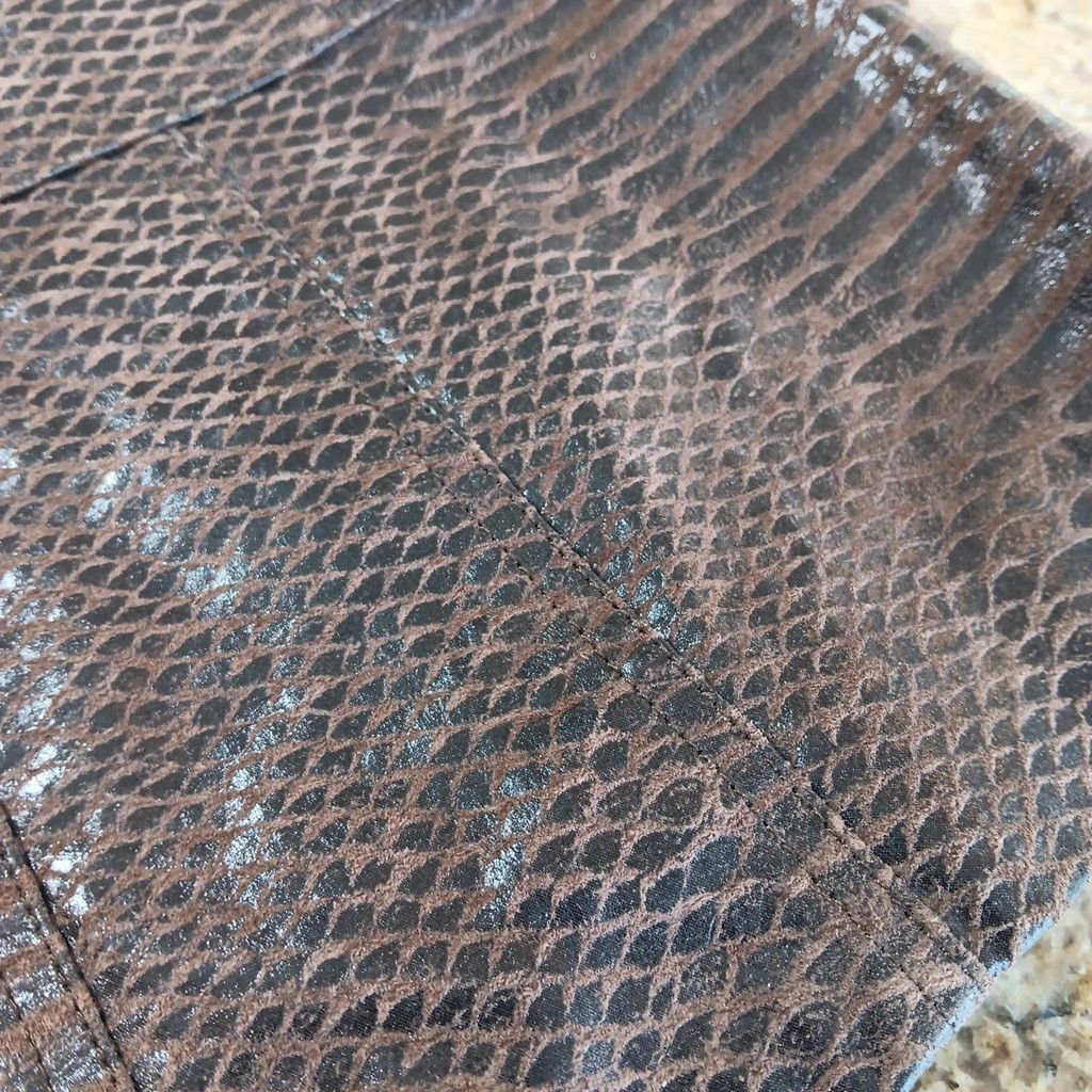 Other Guillaume Womens Leather Jacket In Rare Snake Print Design Size M / US 6-8 / IT 42-44 - 14 Thumbnail