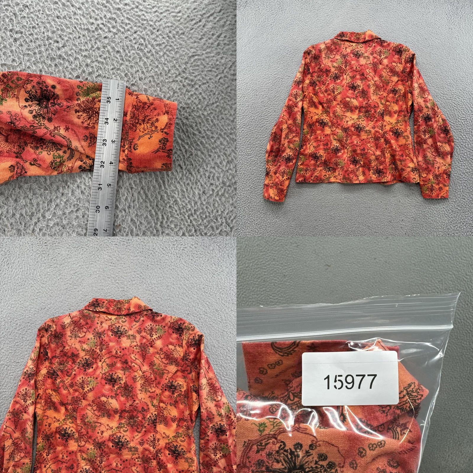 Vintage Christopher & Banks Linen Blend Orange Button Up Jacket Women’s Size Small Jacket Size S / US 4 / IT 40 - 8 Thumbnail